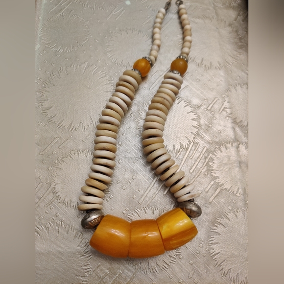 Vintage Tribal African Amber Necklace - Picture 13 of 13